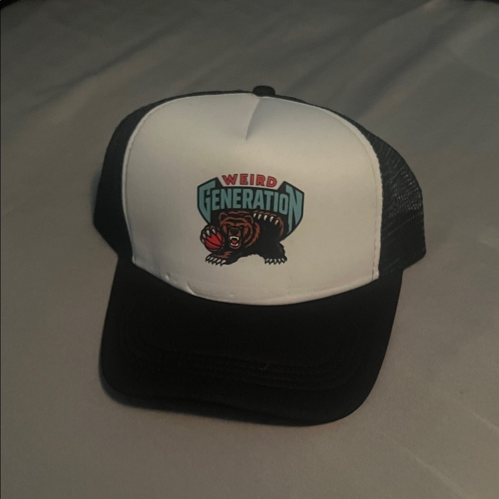 Weird Generation Black and White Trucker Hat